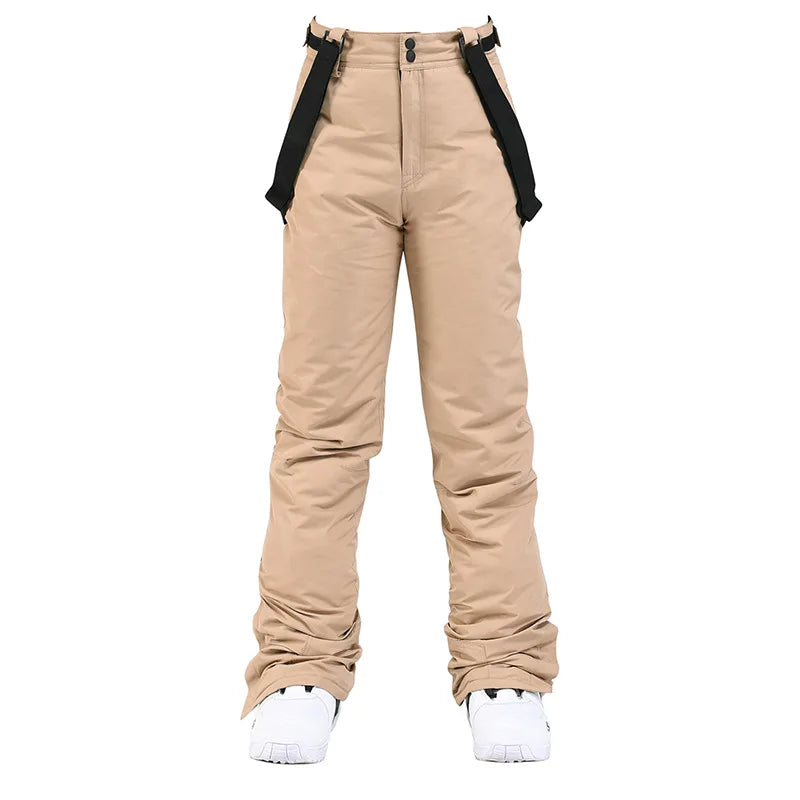 Unisex Waterproof Ski Pants with Suspenders